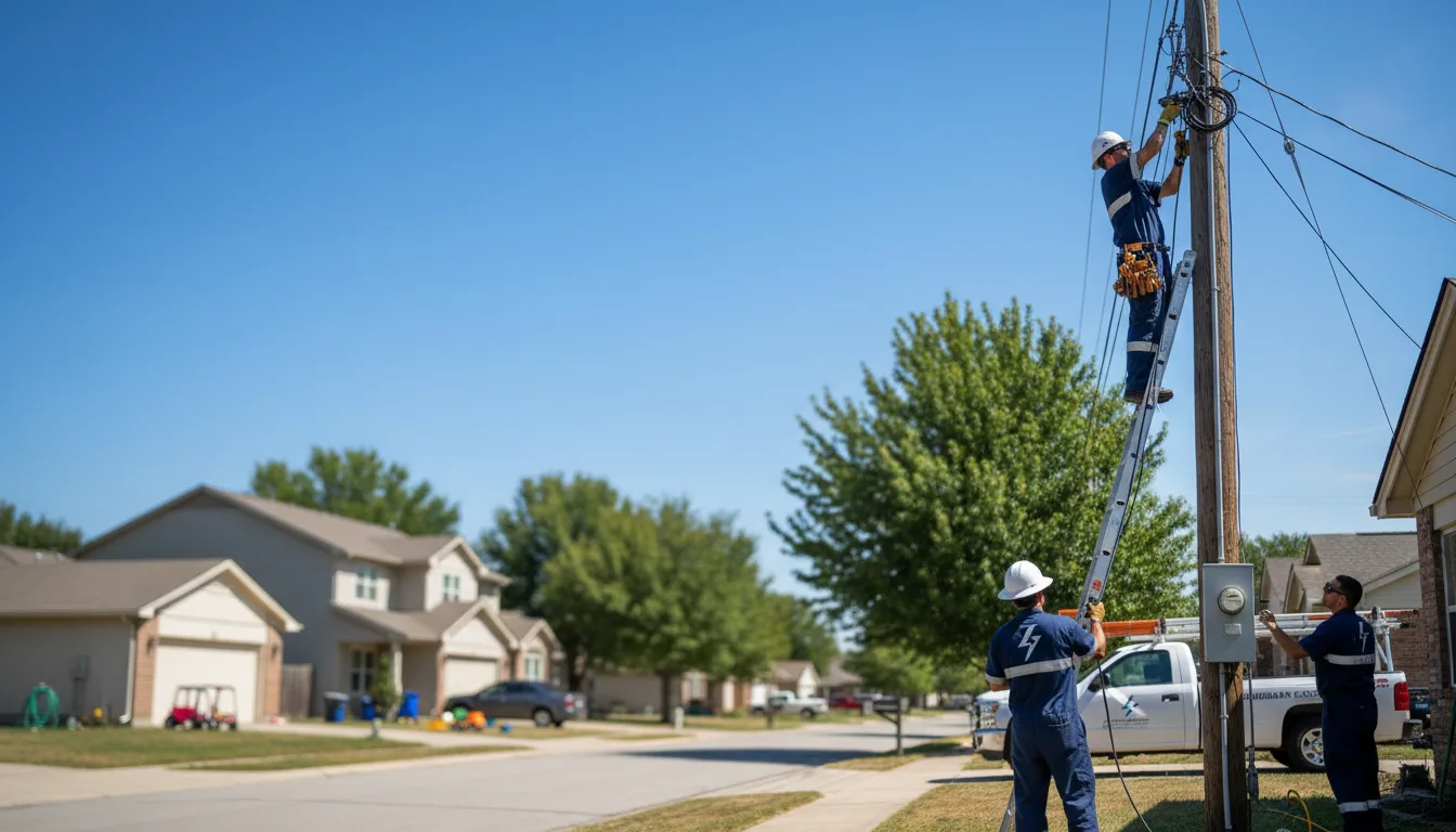 Residential electrician providing installation services in Fairview, OK